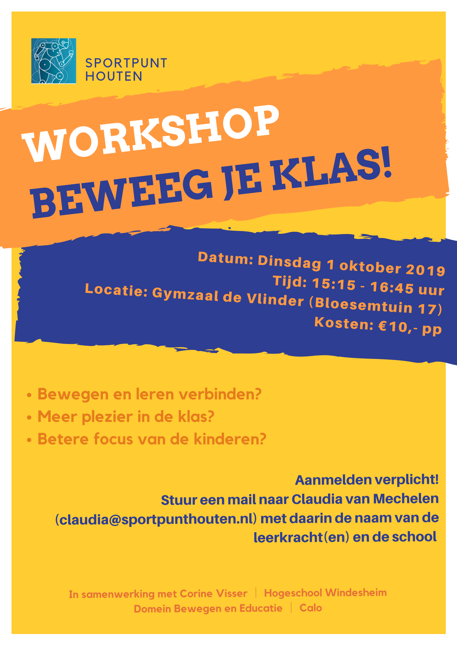 Uitnodiging Workshop Beweeg je klas